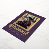 Lijst van de folie over de bekendmaking van Paars  Folie Uitnodiging (Gedraaid)