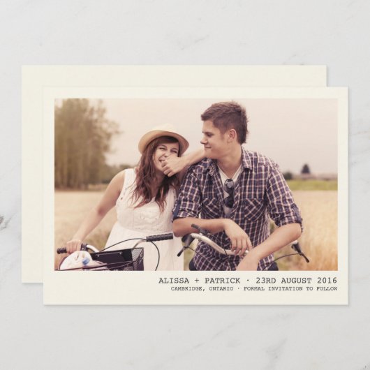 Lijst van de Foto sparen de Datum aankondiging (Voorkant / Achterkant)