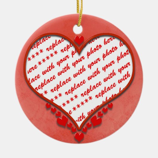 Lijst van de hartfoto van het glas keramisch ornament (Voorkant)