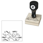 lijst van de rolgrens bloeit rubberstempel (Gestempeld)