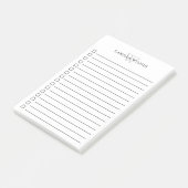 Lijst van eenvoudige monogram cheque post-it® notes (Schuin)