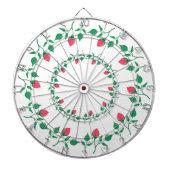 Lijst van Florence met roze roze roze bloemen Dartbord (Voorkant)