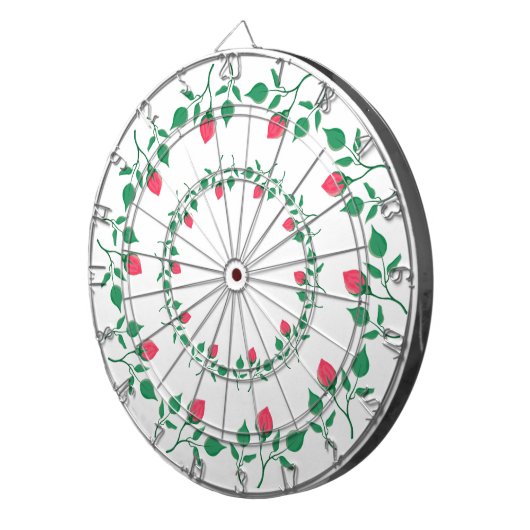 Lijst van Florence met roze roze roze bloemen Dartbord (Voorkant Rechts)