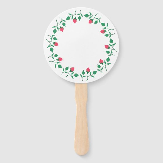 Lijst van Florence met roze roze roze bloemen Handwaaier (Achterkant)