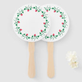 Lijst van Florence met roze roze roze bloemen Handwaaier (Voorkant en achterkant)