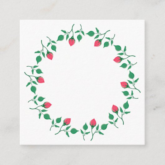 Lijst van Florence met roze roze roze bloemen Informatiekaartje (Voorkant)