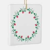 Lijst van Florence met roze roze roze bloemen Keramisch Ornament (Rechts)