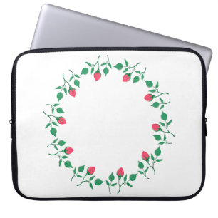 Lijst van Florence met roze roze roze bloemen Laptop Sleeve