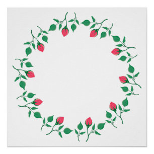 Lijst van Florence met roze roze roze bloemen Perfect Poster