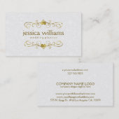 Lijst van glans met hart en wit visitekaartje (Voorkant / Achterkant)