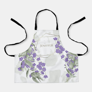 Lijst van goudgeometrische waterverf bladbloem schort