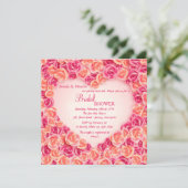 Lijst van het hart van de Rozen Uitnodiging (Staand voorkant)