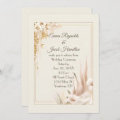 Lijst van het Zachte Floral Wedding Kaart (Voorkant / Achterkant)