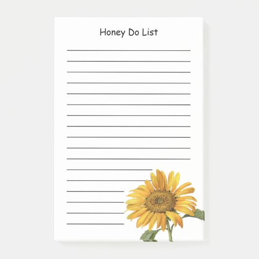 Lijst van honing post-it® notes (Voorkant)