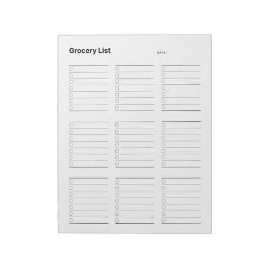 Lijst van kruideniers notitieblok (Gedraaid)