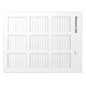 Lijst van kruideniers notitieblok (Voorkant)