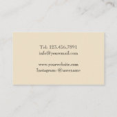 Lijst van kunstmatig deco-goud visitekaartje (Achterkant)