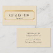 Lijst van kunstmatig deco-goud visitekaartje (Voorkant / Achterkant)