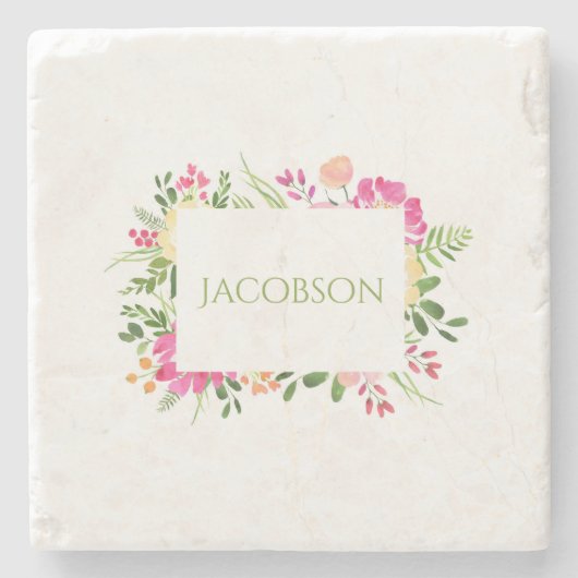 Lijst van lente - Aangepaste steen Onderzetter (Voorkant)