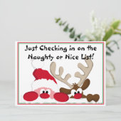 Lijst van Naughty of Nice Kaart (Staand voorkant)