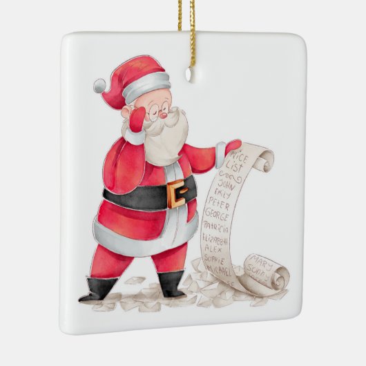 Lijst van Nice voor de kerstman Keramisch Ornament (Rechts)