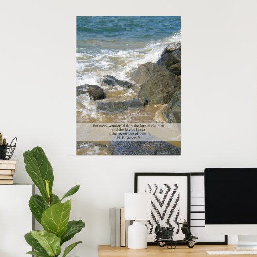 Lijst van Ocean quote - Newport Beach scène Poster (Thuiskantoor)