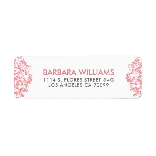 Lijst van roze Floral Lace Etiket (Voorkant)