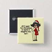 Lijst van Sinterkletters Vierkante Button 5,1 Cm (Voorkant /achterkant)