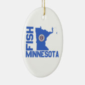 Lijst van staten van Minnesota Fish State Keramisch Ornament (Rechts)