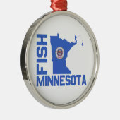 Lijst van staten van Minnesota Fish State Metalen Ornament (Rechts)