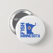 Lijst van staten van Minnesota Fish State Ronde Button 5,7 Cm (Voorkant /achterkant)