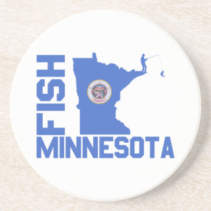Lijst van staten van Minnesota Fish State Zandsteen Onderzetter
