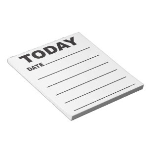 Lijst van Vandaag groot lettertype dikke lijnen vo Notitieblok