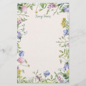 Lijst van wilde bloemen, gepersonaliseerd briefpapier (Voorkant)