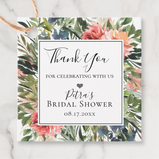 Lijst van zeekoraal bedankjes labels (Voorkant)