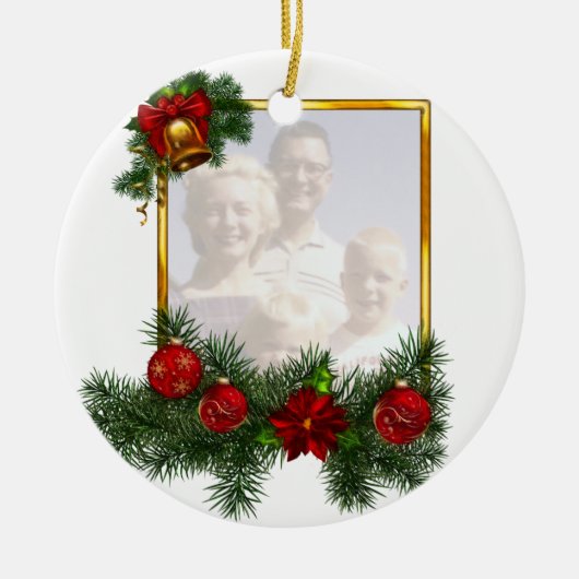 Lijst voor anonieme kerstdagen Afbeelding Keramisch Ornament (Voorkant)