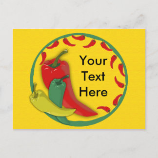 Lijst voor Chili Pepper Group Circle Briefkaart