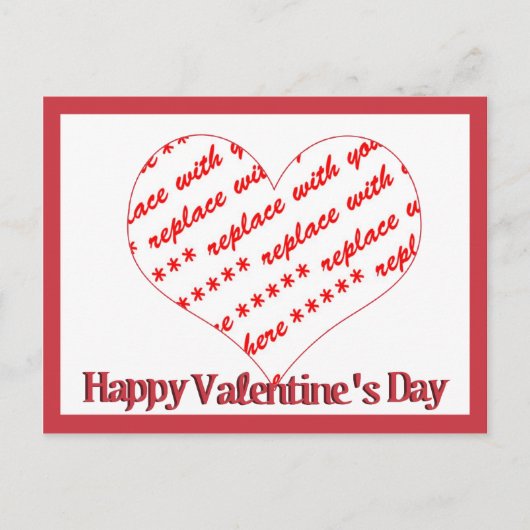 Lijst voor hartvorm briefkaart (Voorkant)