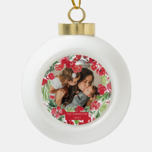 Lijst voor kerstwaterverf PhotoCeramic Keramische Bal Ornament