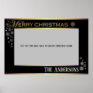 Lijst voor prettige kerstfoto's poster
