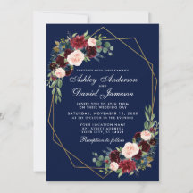 Lijst voor weddenschap met Floral Blue Burgundy Ge