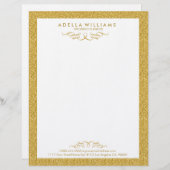 Lijst voor witte en goudzuren briefhoofd (Voorkant / Achterkant)