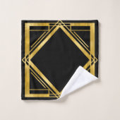 Lijst voor zwart en goudkunst bad handdoek (Wasdoekje)