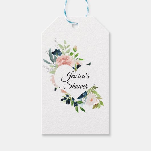 Lijst Waterverf Bouquet Gift Label Cadeaulabel (Voorkant)