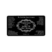 lijst zwarte druppelaar flesetiket etiket (Voorkant)