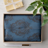  Lijsten en Skulls op blauwe ontkoppeling Tissuepapier (Geschenk)
