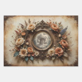 lijsten met bloemen - inpakpapier vel (Voorkant 3)