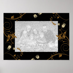 Lijsten voor uw foto-poster afbeelding zwart goud poster