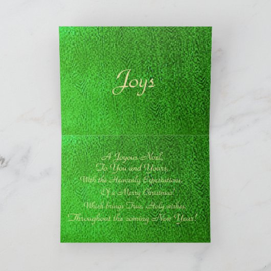 Lijstwerk-Groen Feestdagen Kaart (Binnen)