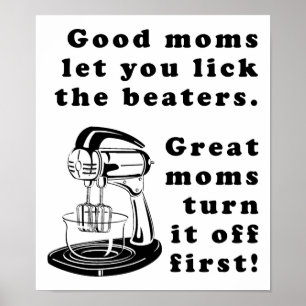 Lik De Beaters Grappige Moeder Moeder Poster Bord